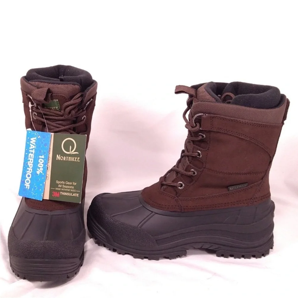 Men's NORTHHIKEE Waterproof Brown and Black Boots